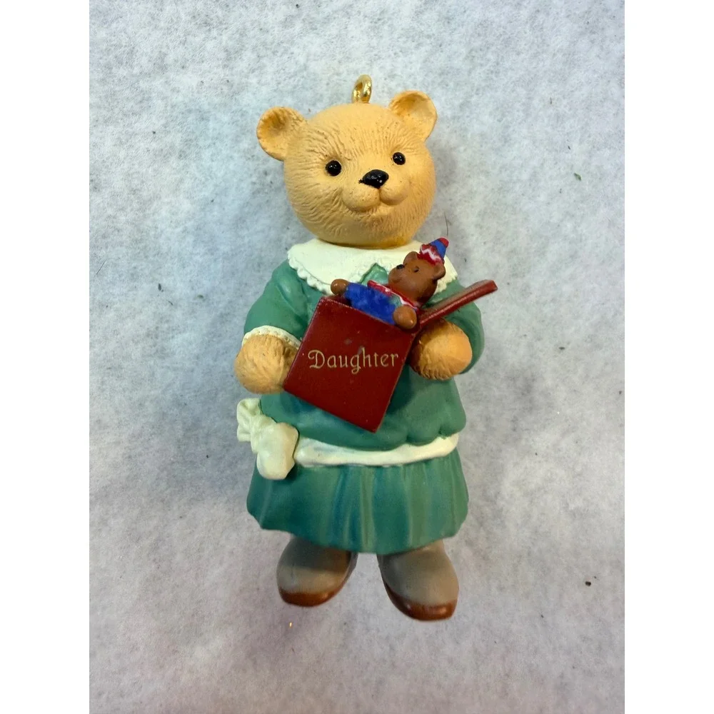 Hallmark Keepsake Ornament 1996 Daughter Teddy Bear Don Palmiter Handcrafted Vtg